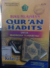 Buku Pelajaran Qur'an Hadits untuk Masrasah Tsanawiyah Kelas 2