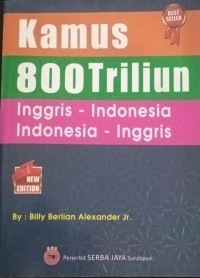 Image of Kamus 800 Triliun : Inggris - Indonesia, Indonesia - Inggris