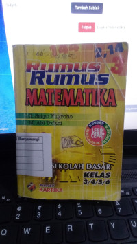 Rumus - Rumus Matematika : Sekolah Dasar 3/4/5/6